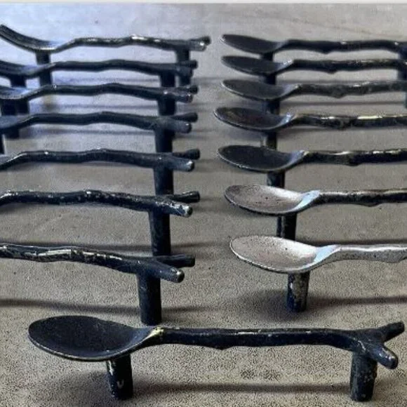 Vintage Silverware Drawer Cabinet Handle Hardware Lot Of 15 - Picture 2 of 3